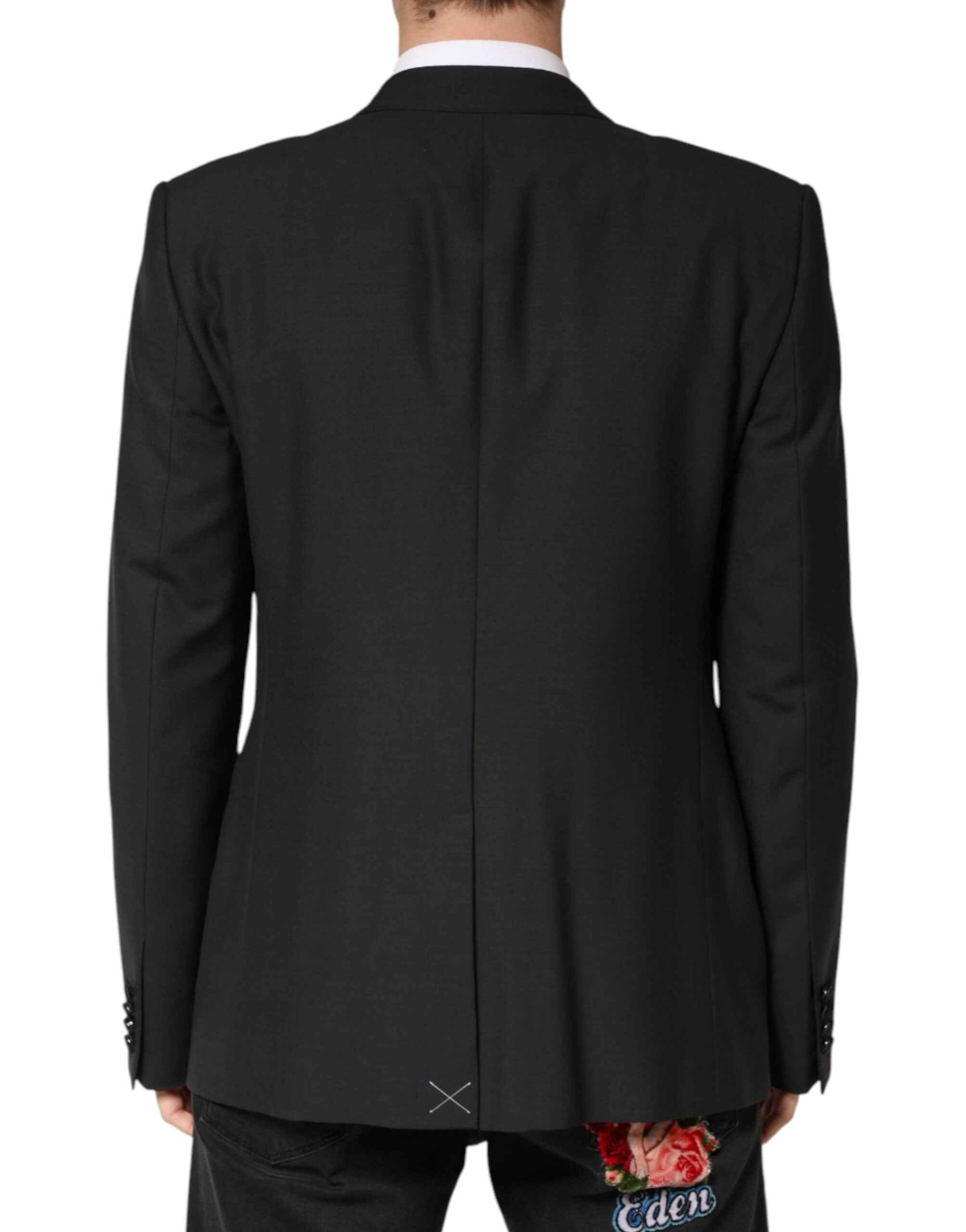 Dolce & Gabbana Black MARTINI Single Breasted Jacket Blazer