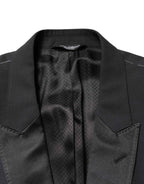 Dolce & Gabbana Black MARTINI Single Breasted Jacket Blazer