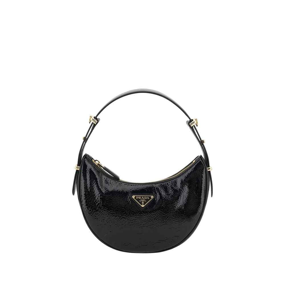 Prada Black Calf Leather Bos Taurus Shoulder Bag