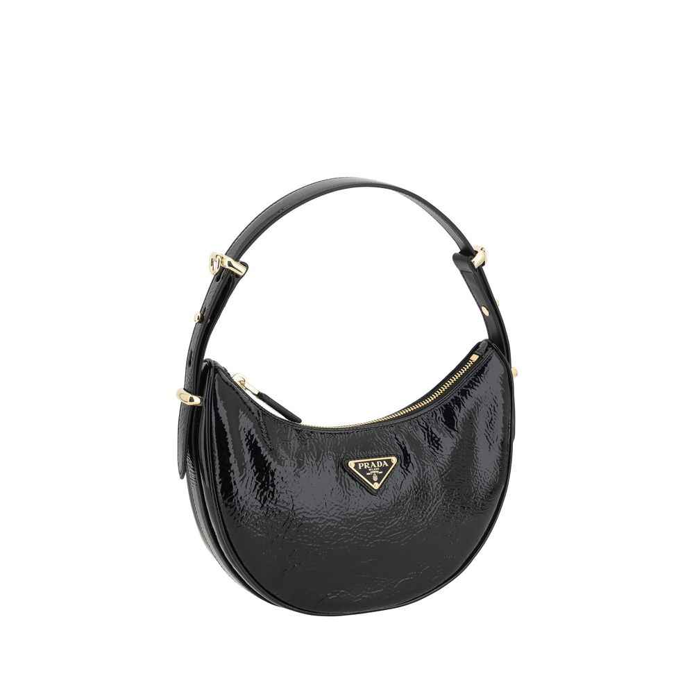 Prada Black Calf Leather Bos Taurus Shoulder Bag