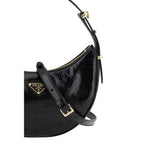 Prada Black Calf Leather Bos Taurus Shoulder Bag