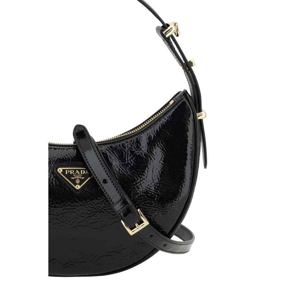 Prada Black Calf Leather Bos Taurus Shoulder Bag