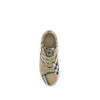 Burberry Beige Nylon Low Top Sneakers