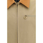 Versace Beige Cotton Full-Length Jacket