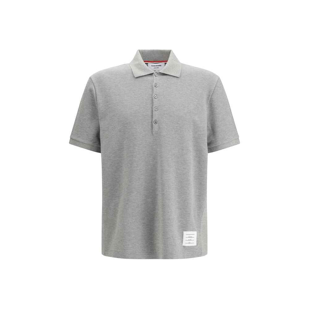 Thom Browne Gray Cotton Polo Shirt