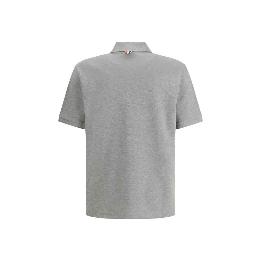 Thom Browne Gray Cotton Polo Shirt