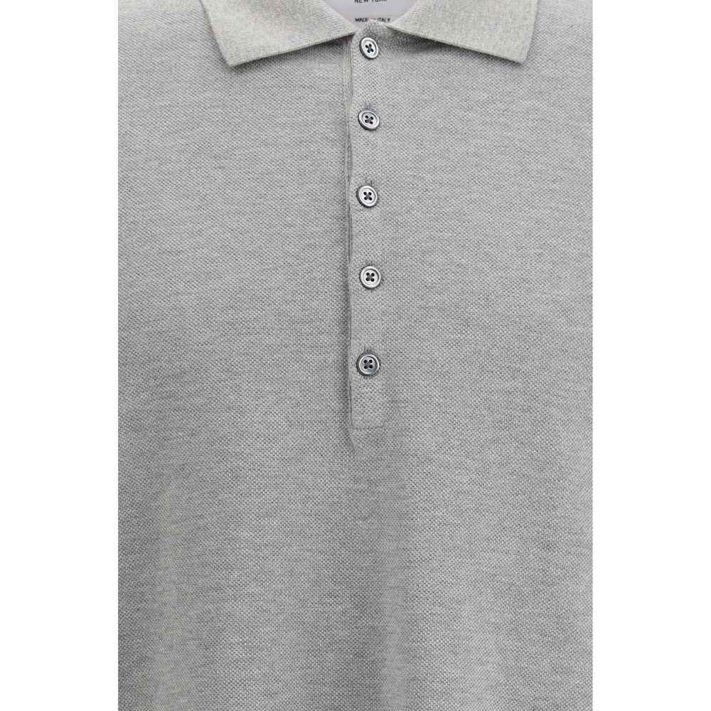 Thom Browne Gray Cotton Polo Shirt