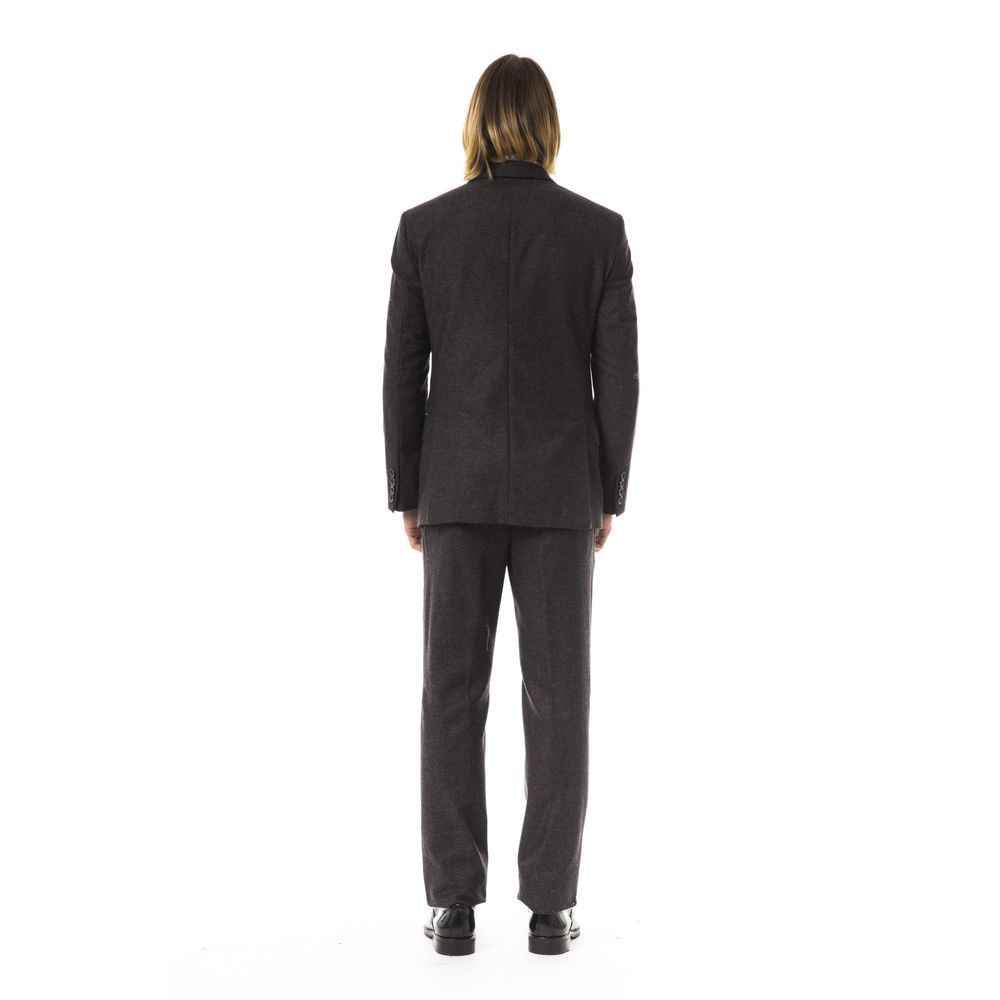 BYBLOS Brown Cotton Two-Piece Suit
