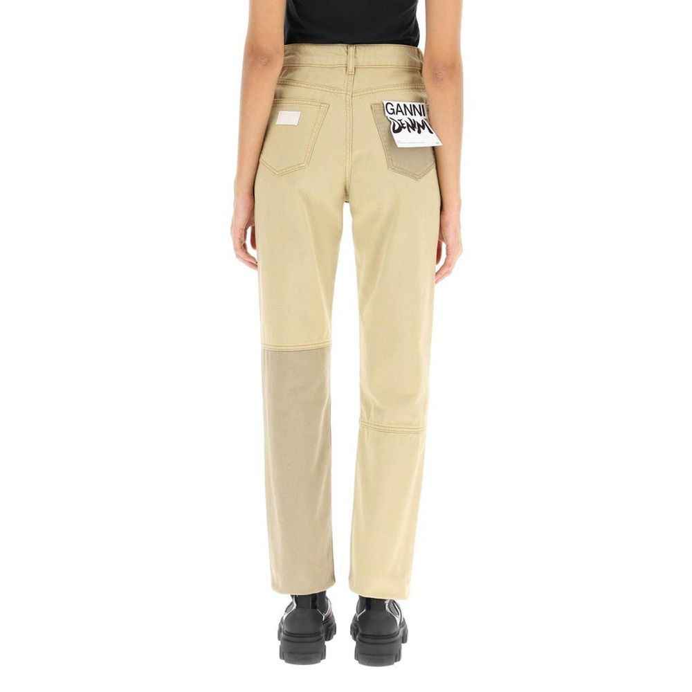 Ganni Brown Cotton Jeans Denim