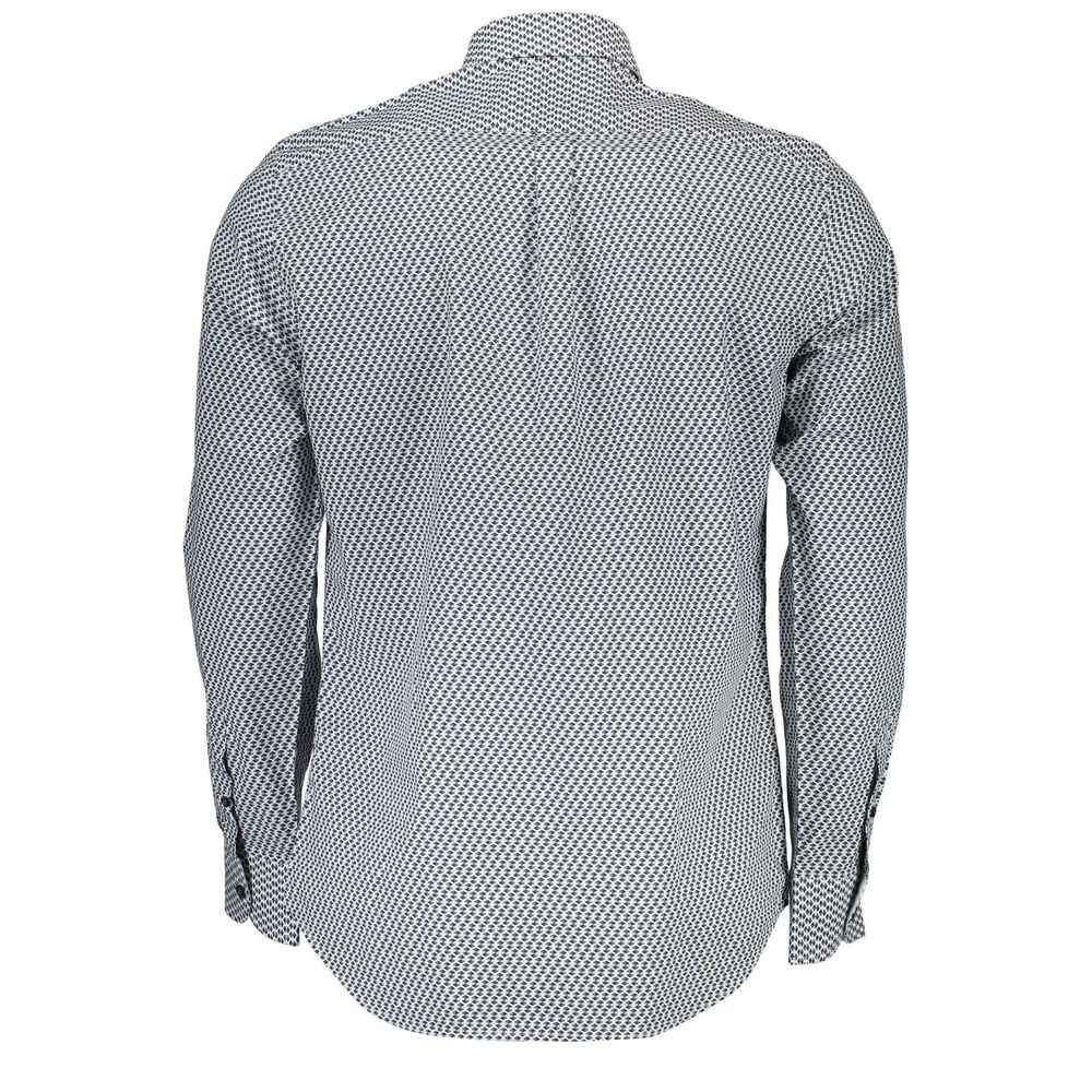 Harmont & Blaine Blue Cotton Pattern Shirt