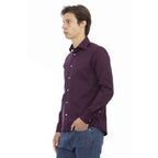 Baldinini Trend Bordeaux Cotton Dress Shirt
