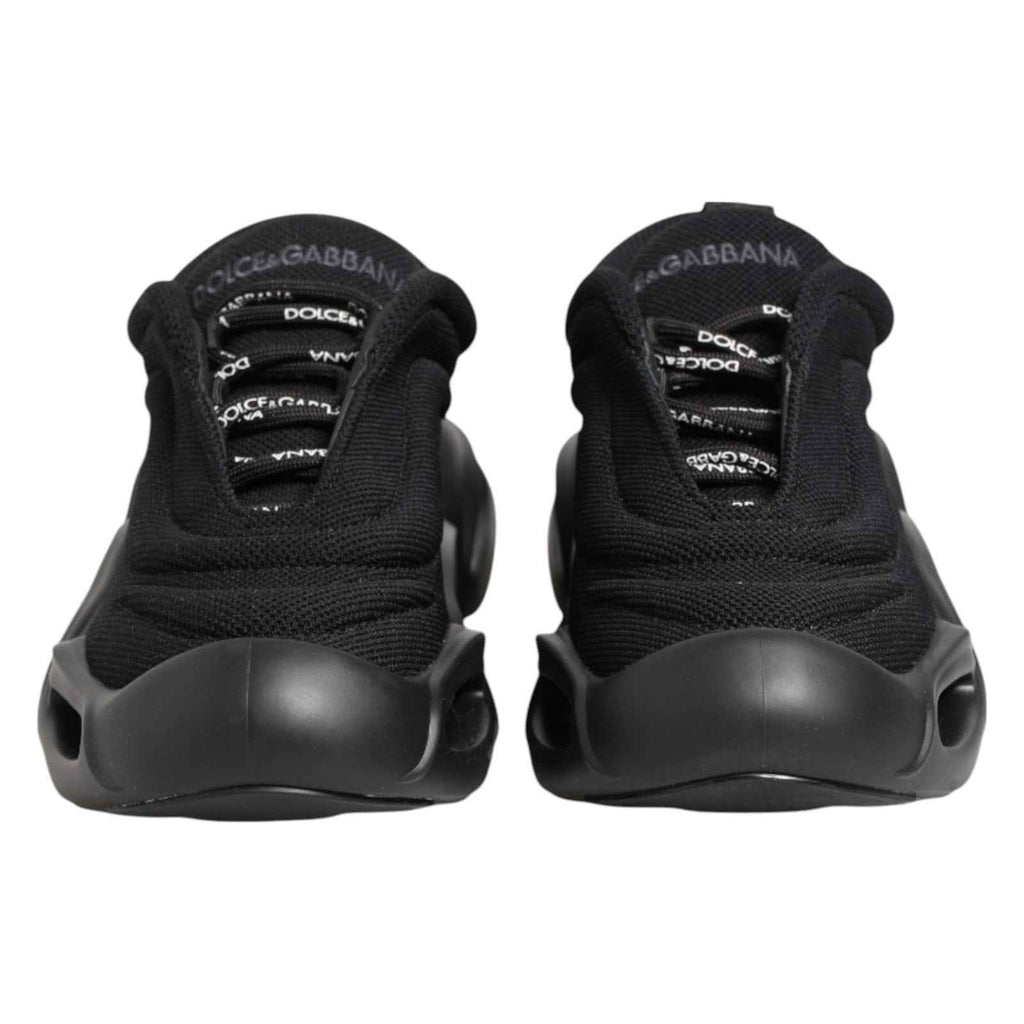 Dolce & Gabbana Black Slip On Low Top Wave Sneakers Shoes