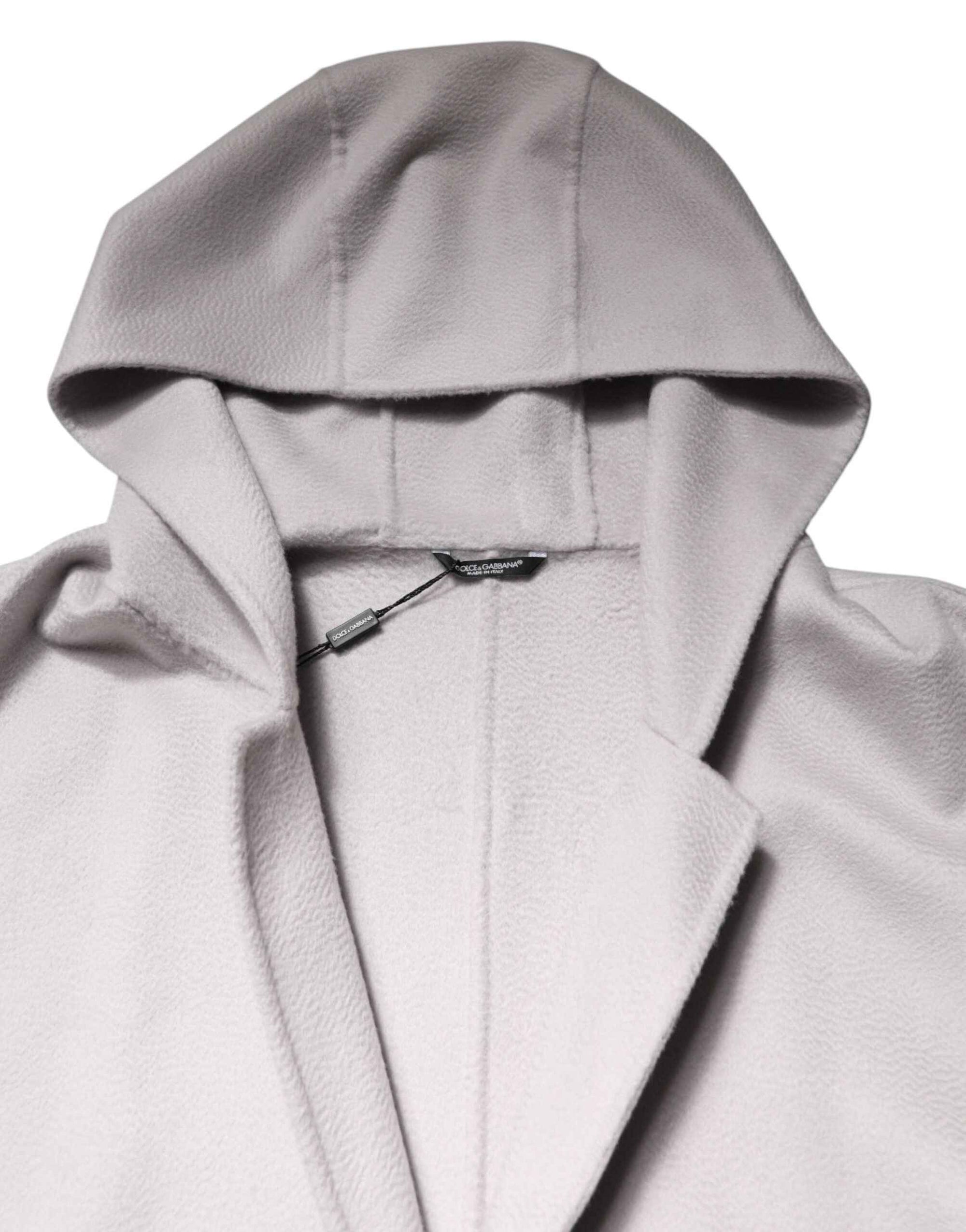 Dolce & Gabbana Off White Belted Long Trench Coat Men Jacket