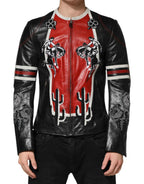 Dolce & Gabbana Multicolor Guns n' Roses Full Zip Men Biker Jacket
