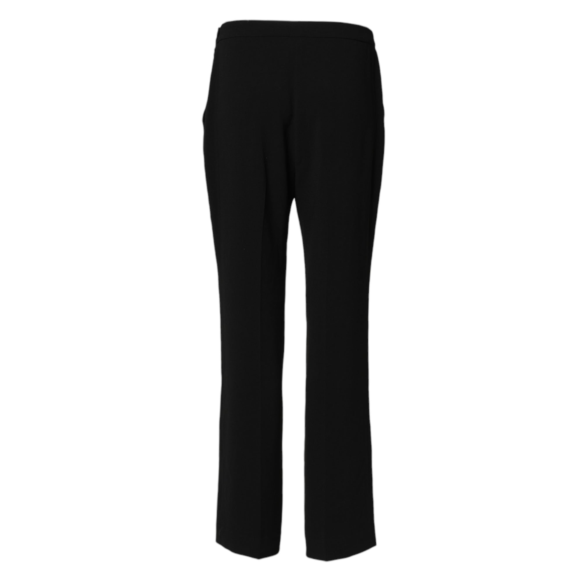 Aspesi Black High Waist Zip Straight Chino Trouser Pants