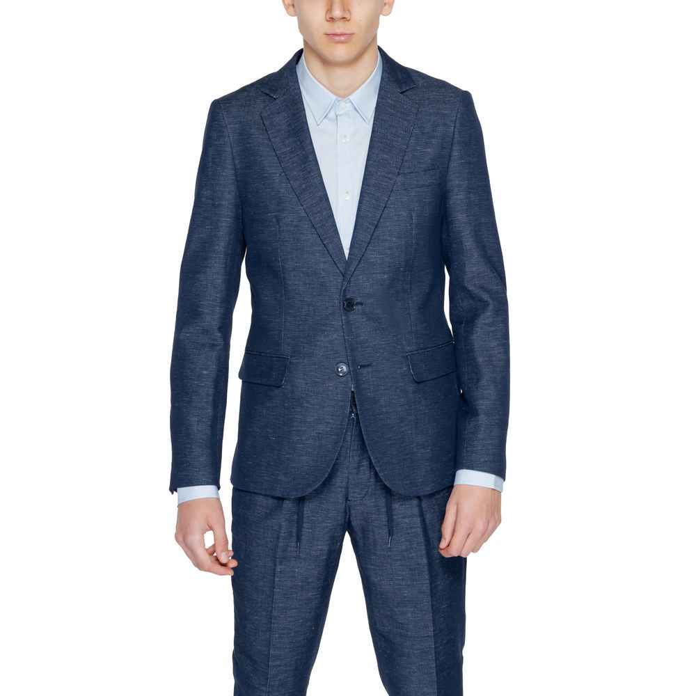 Antony Morato Blue Cotton Blazer