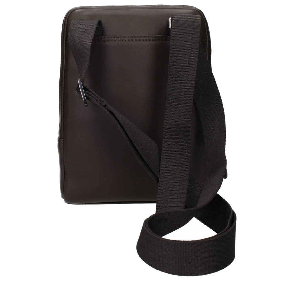 Piquadro Brown Leather Crossbody Bag