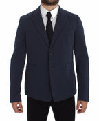 Dolce & Gabbana Blue Cotton Stretch Casual Blazer