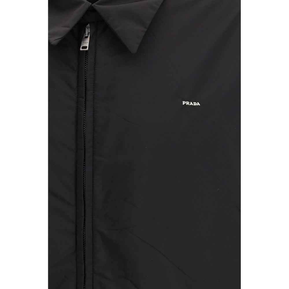 Prada Black Recycled Polyamide Full-Length Jacket