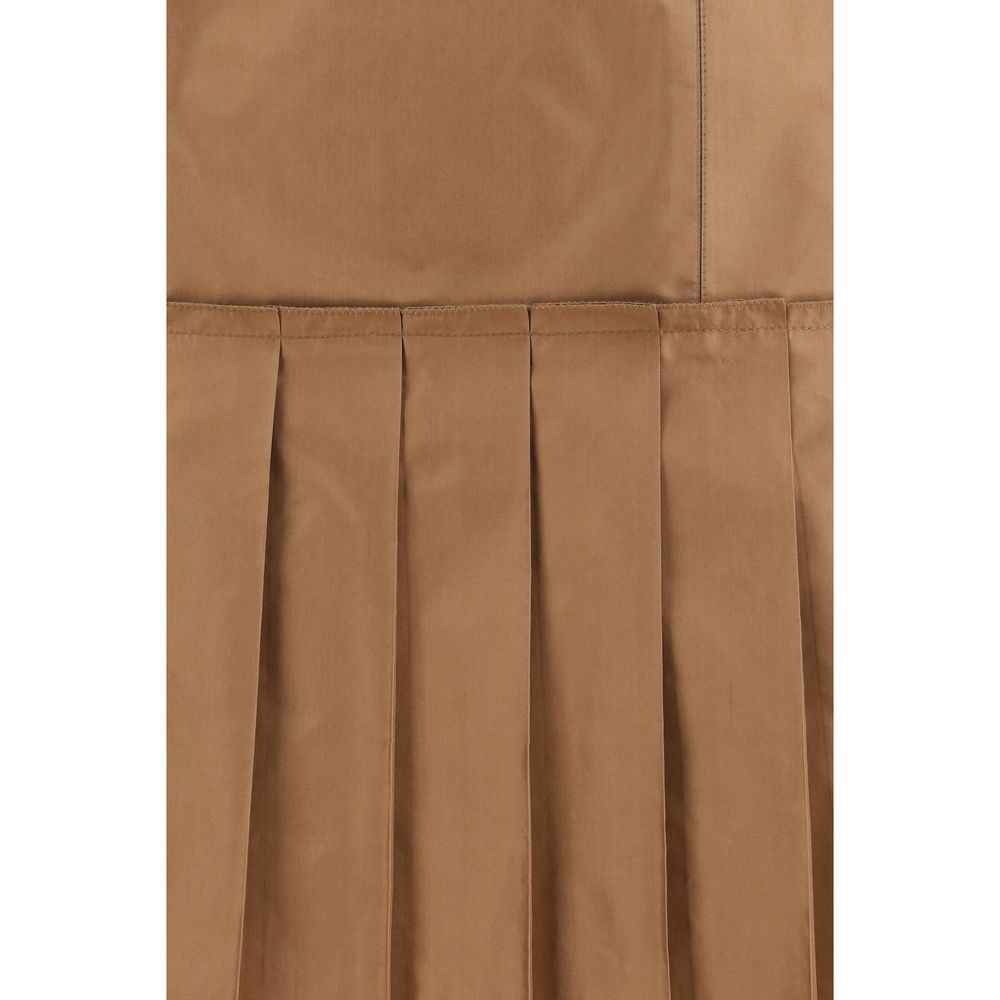 Fendi Brown Silk Mini Skirt