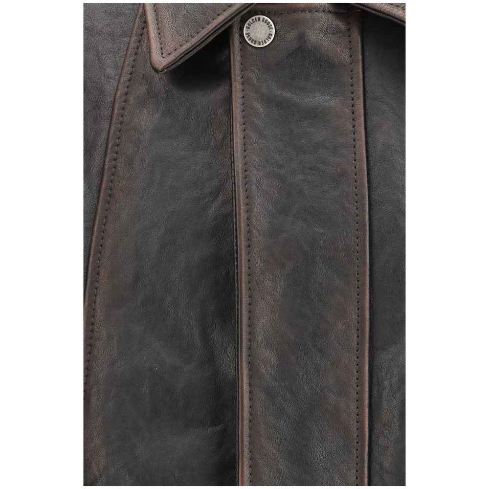 Golden Goose Brown Goatskin Bomber