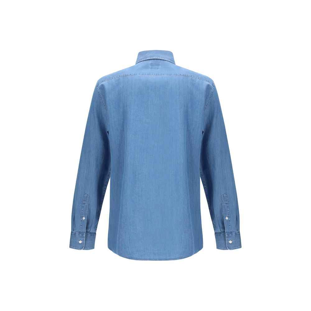 Brunello Cucinelli Blue Denim Shirt
