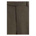 Brioni Bicolor Fleece Wool Casual Pants