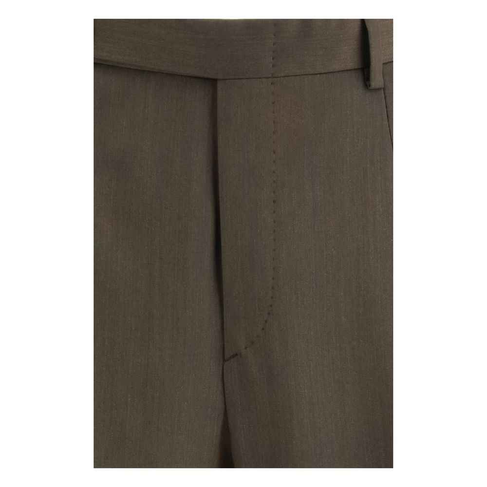 Brioni Bicolor Fleece Wool Casual Pants